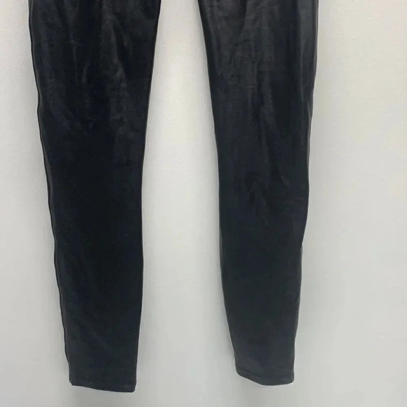 Spanx Faux Leather Leggings Vegan Pull On Pants Stretch Shiny Black Size L Large - Picture 8 of 8